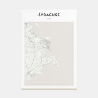 Syracuse, Italy Map Portrait Poster