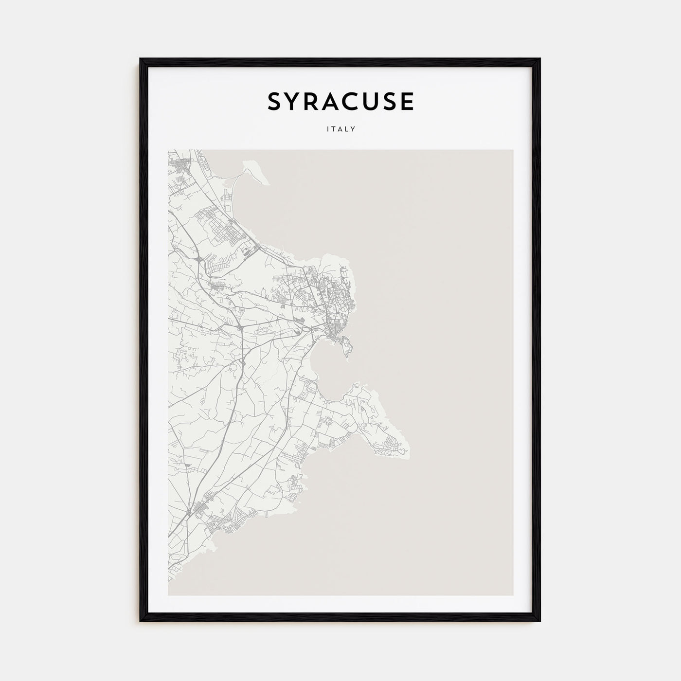 Syracuse, Italy Map Portrait Poster