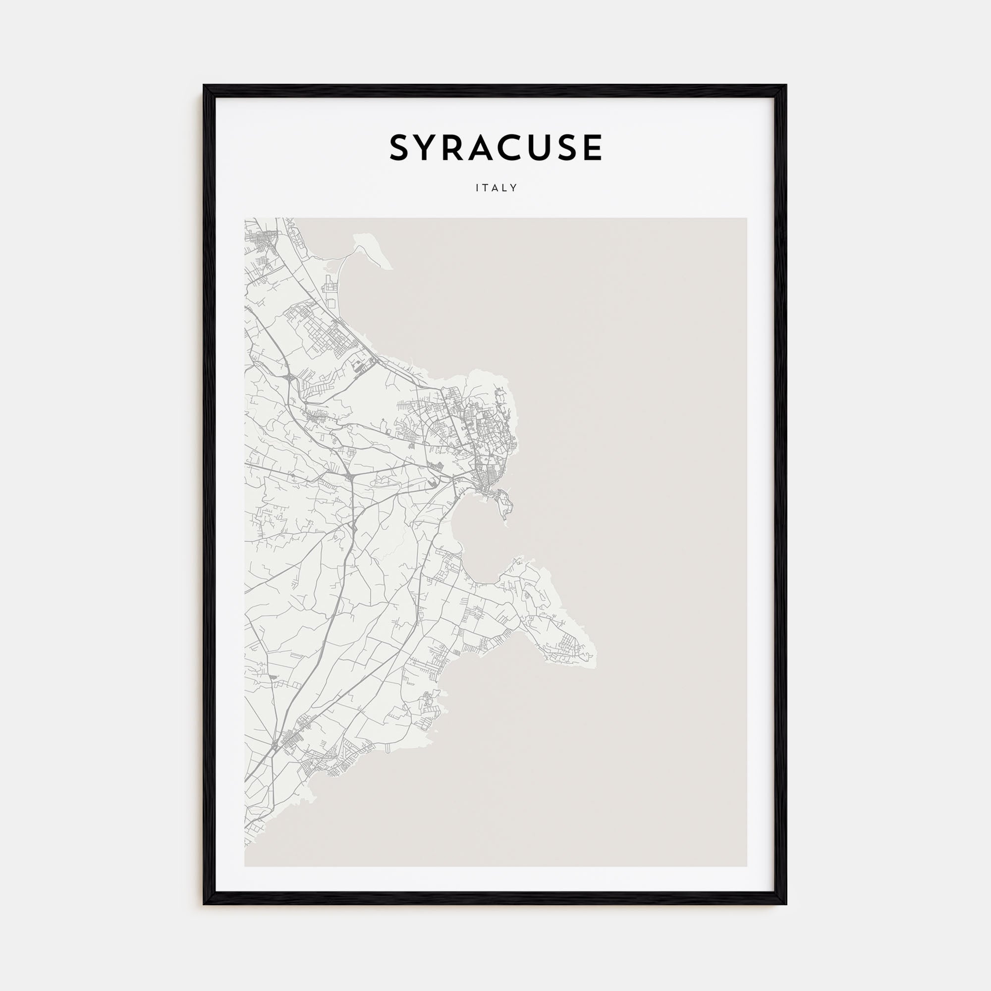 Syracuse, Italy Map Portrait Poster