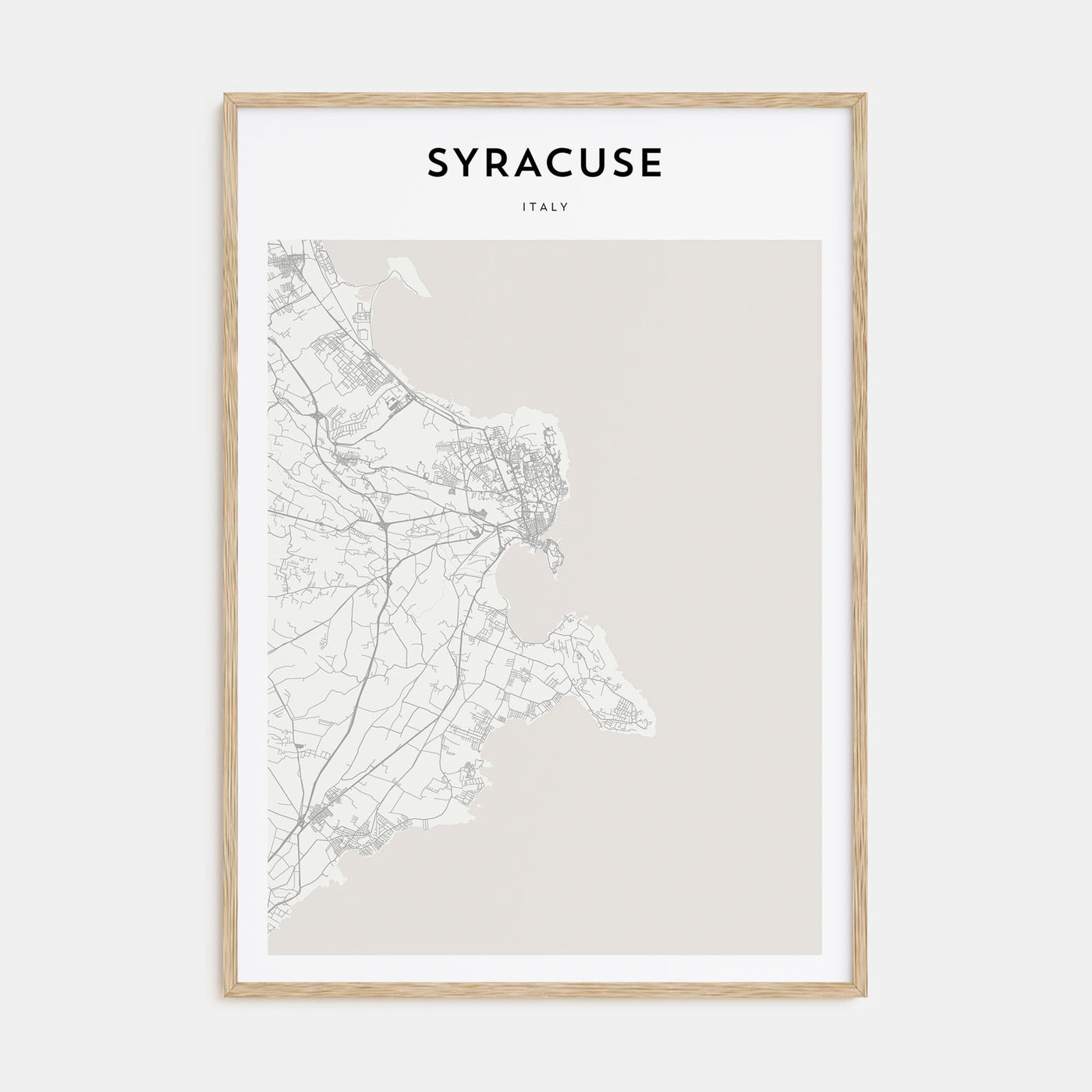 Syracuse, Italy Map Portrait Poster