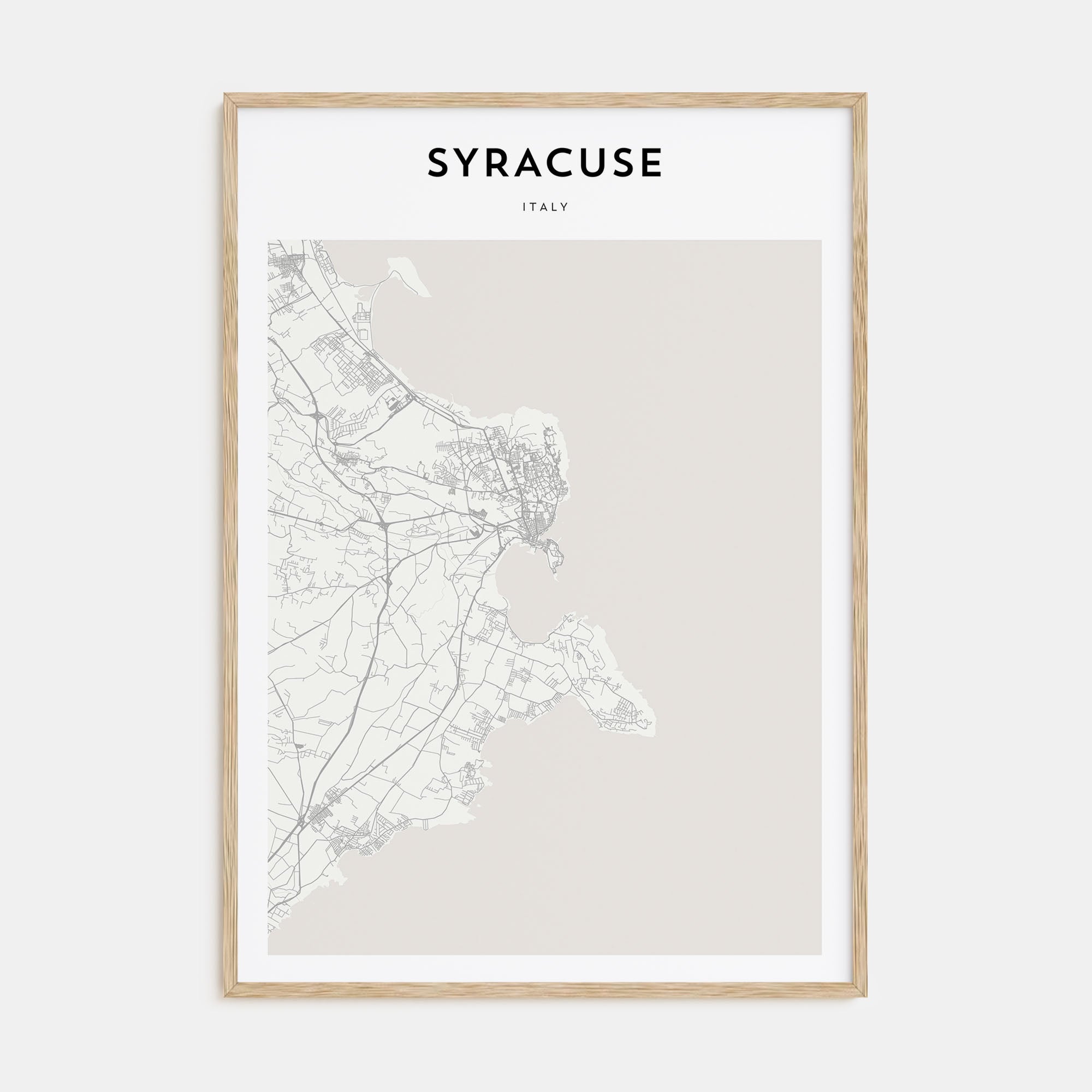 Syracuse, Italy Map Portrait Poster