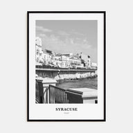 Syracuse, Italy Portrait B&W Poster