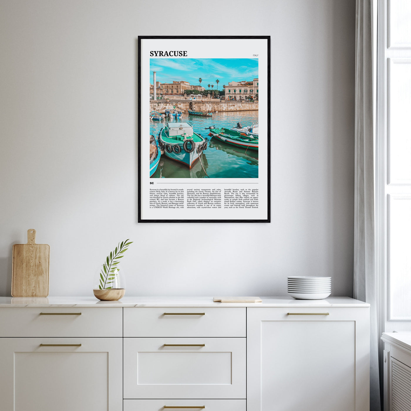 Syracuse, Italy Travel Color Poster