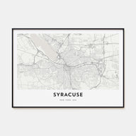 Syracuse, New York Map Landscape Poster