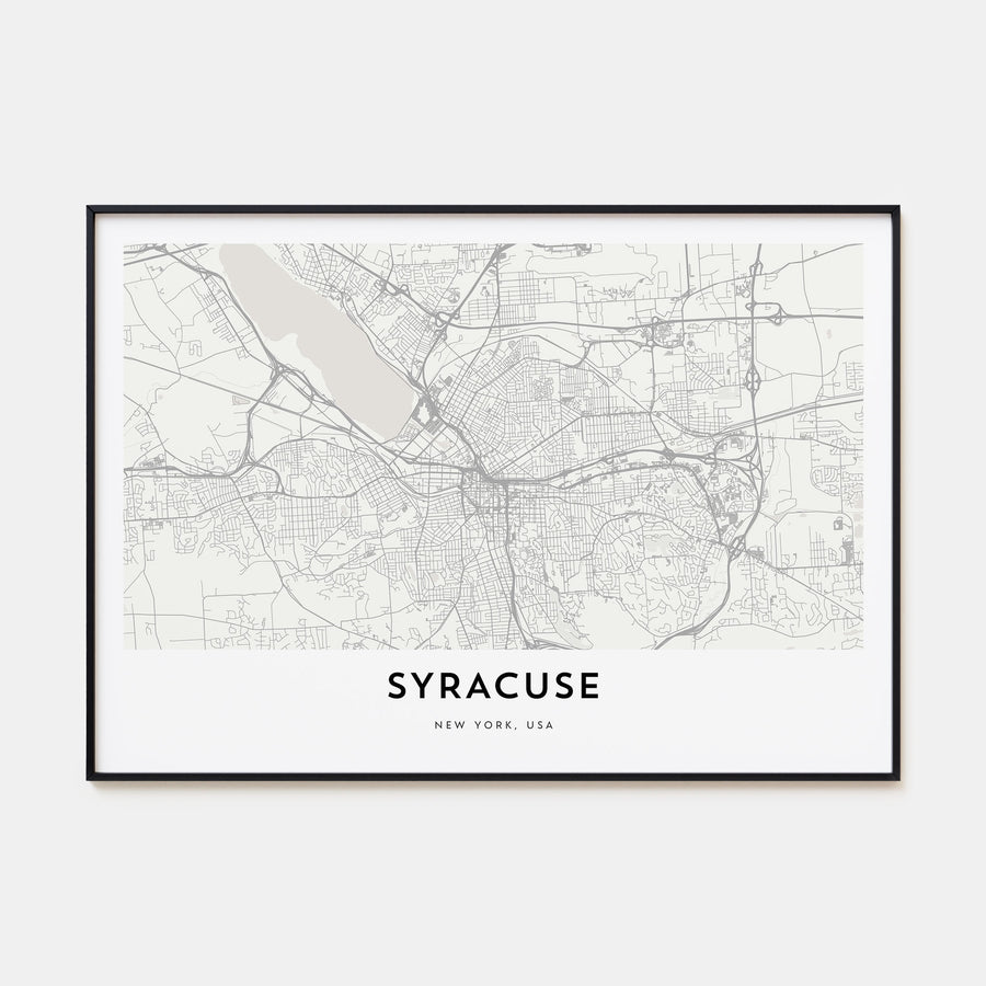 Syracuse, New York Map Landscape Poster