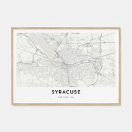 Syracuse, New York Map Landscape Poster