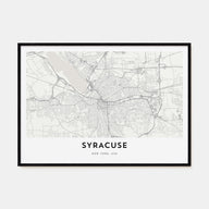 Syracuse, New York Map Landscape Poster