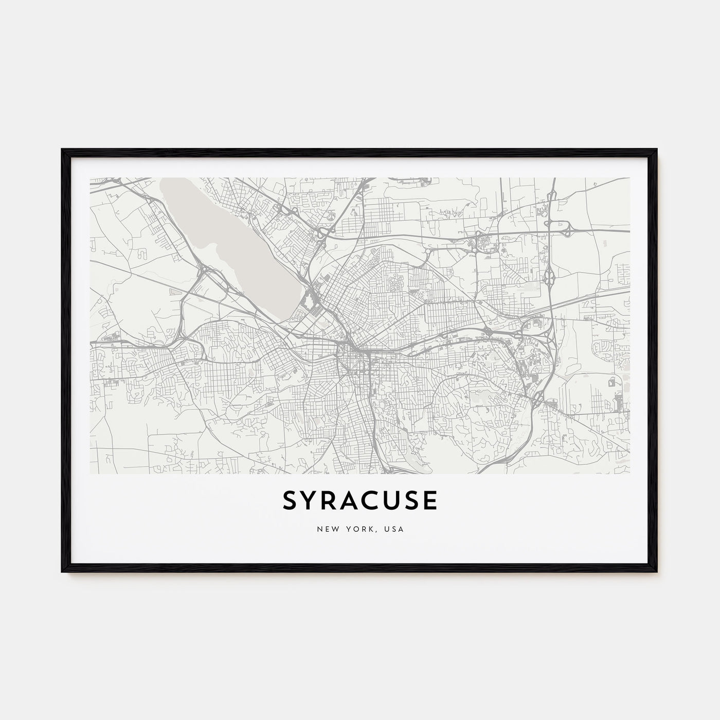 Syracuse, New York Map Landscape Poster