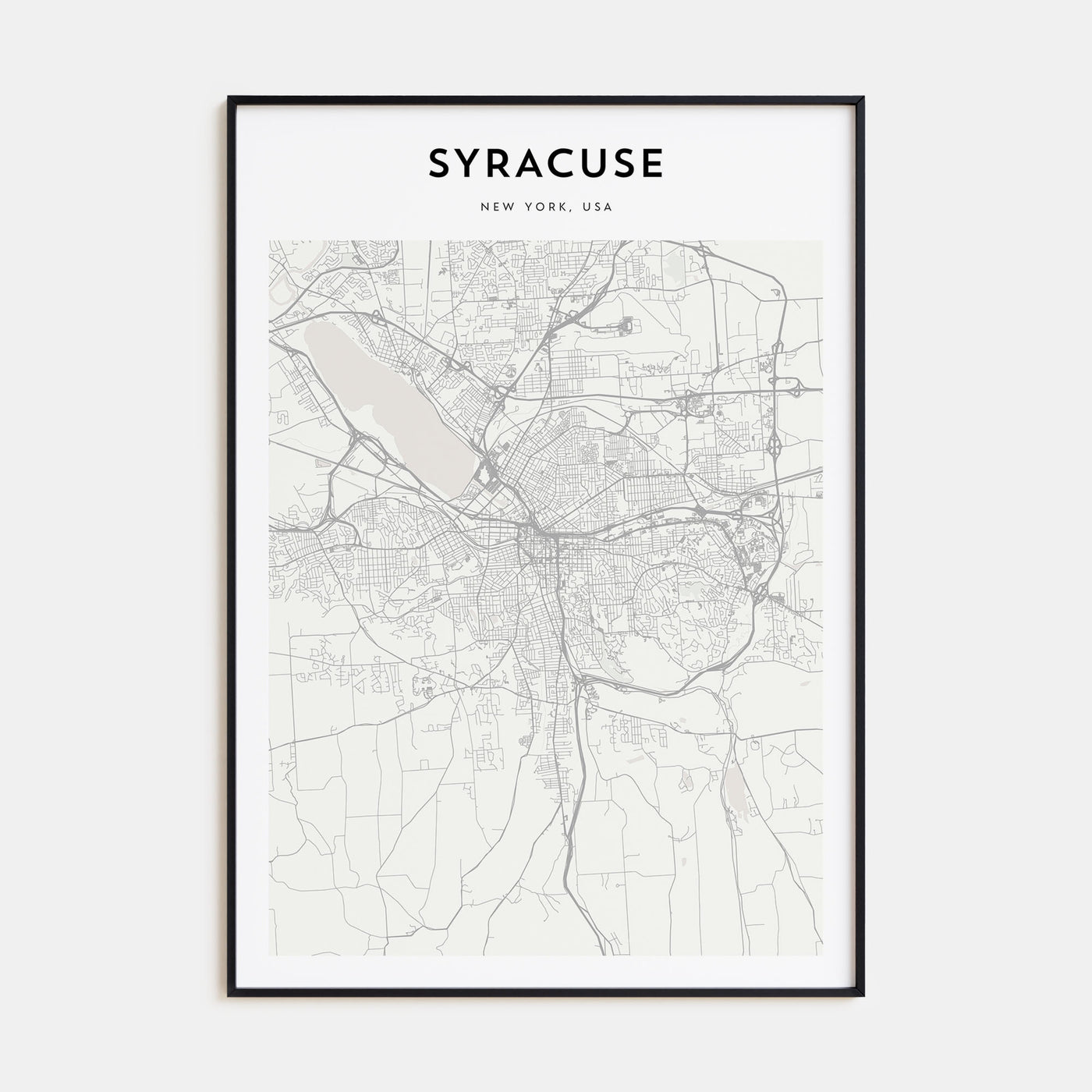 Syracuse, New York Map Portrait Poster
