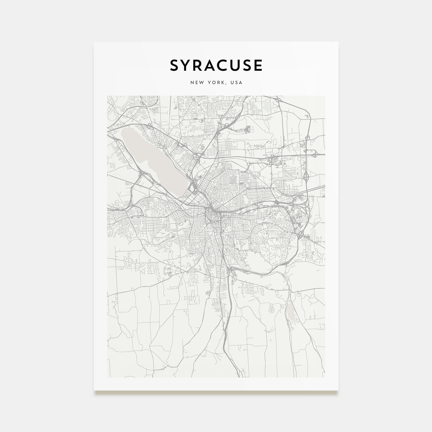Syracuse, New York Map Portrait Poster