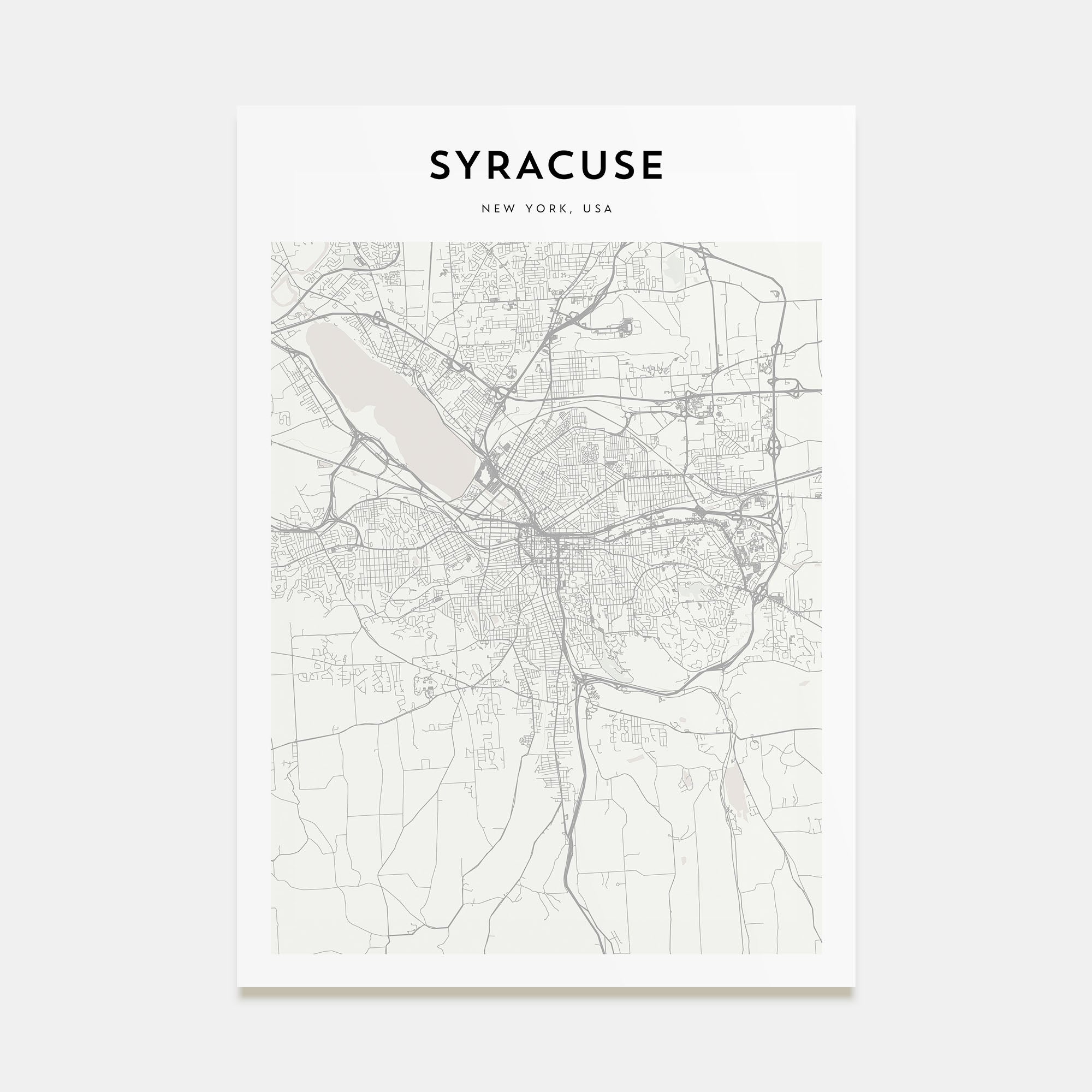 Syracuse, New York Map Portrait Poster