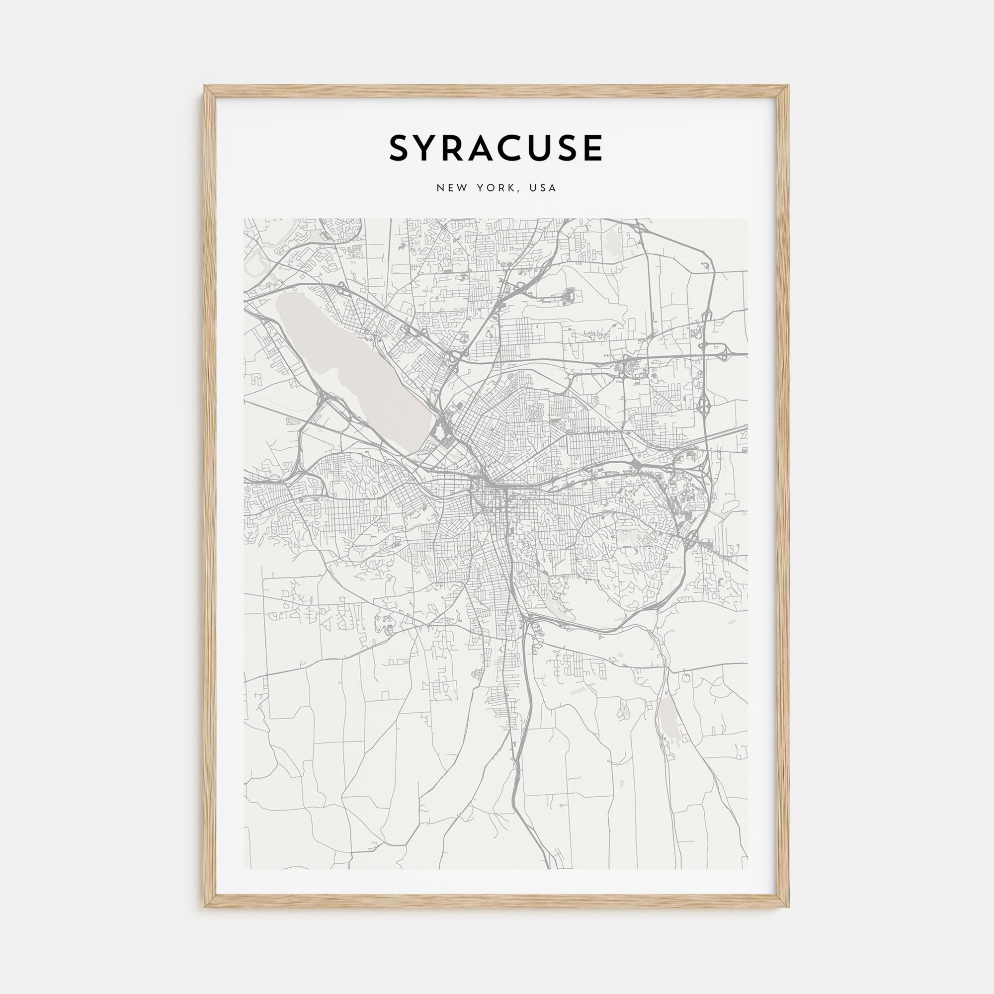 Syracuse, New York Map Portrait Poster