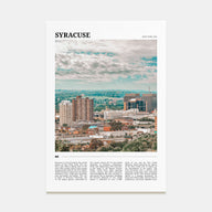 Syracuse, New York Travel Color Poster