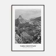 Table Mountain Portrait B&W Poster