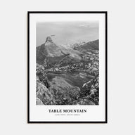 Table Mountain Portrait B&W Poster