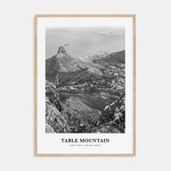 Table Mountain Portrait B&W Poster