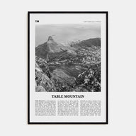 Table Mountain Travel B&W Poster
