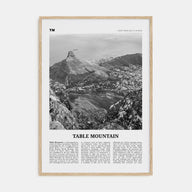 Table Mountain Travel B&W Poster