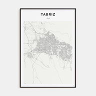 Tabriz Map Portrait Poster