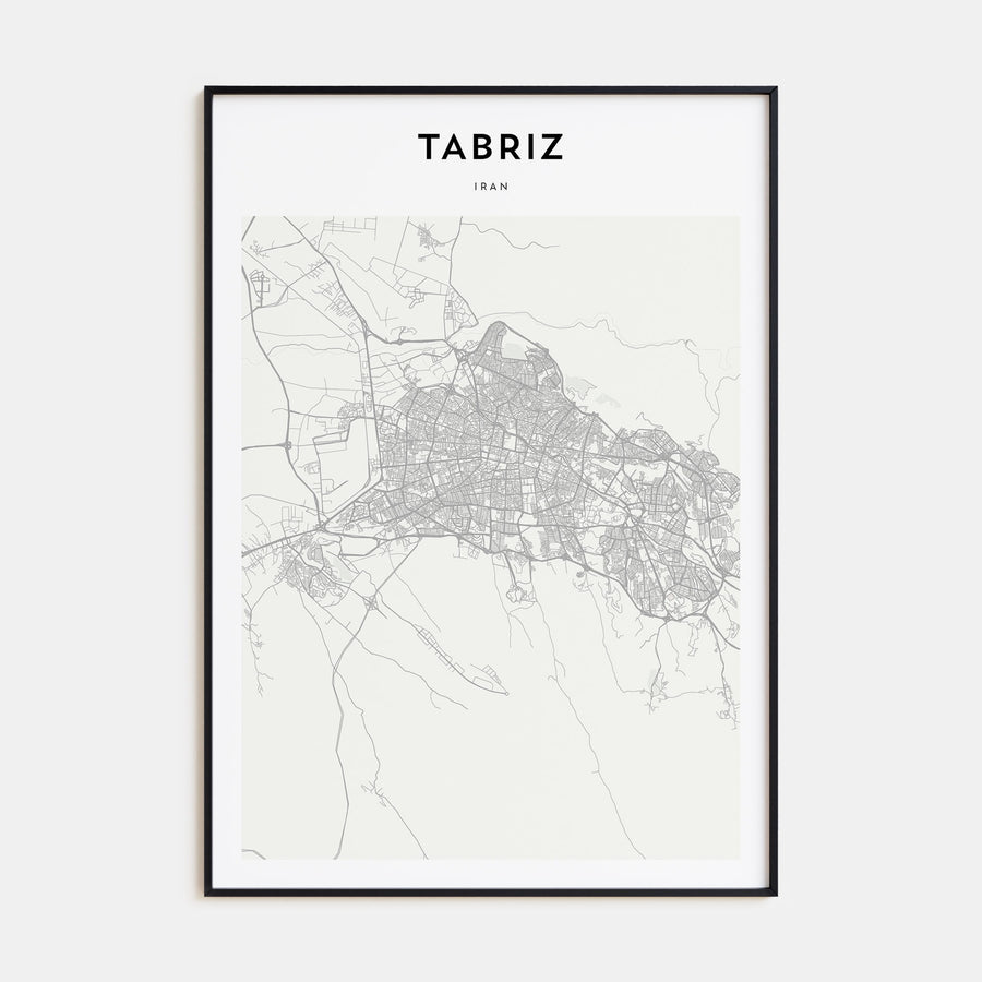 Tabriz Map Portrait Poster
