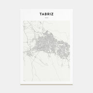 Tabriz Map Portrait Poster