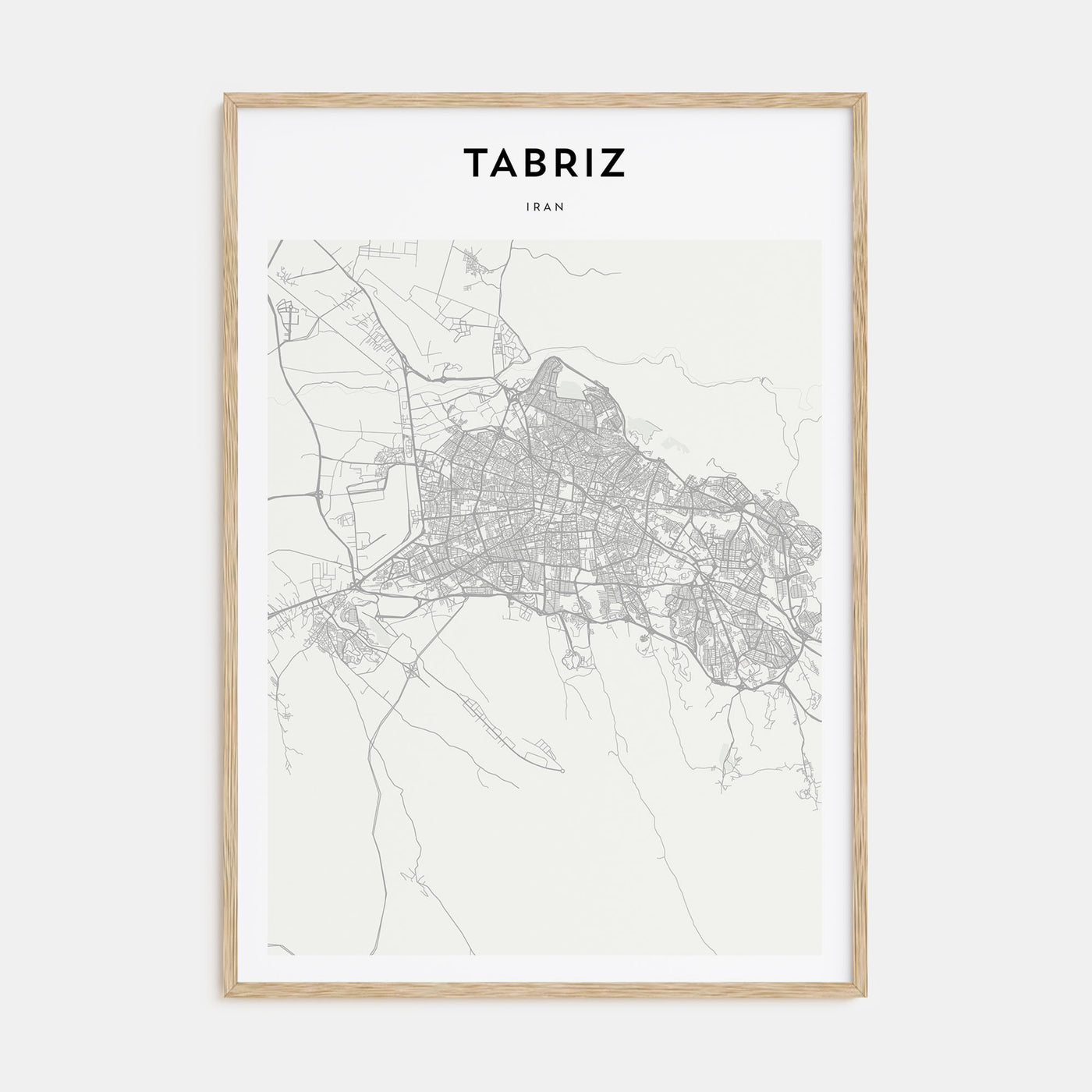 Tabriz Map Portrait Poster