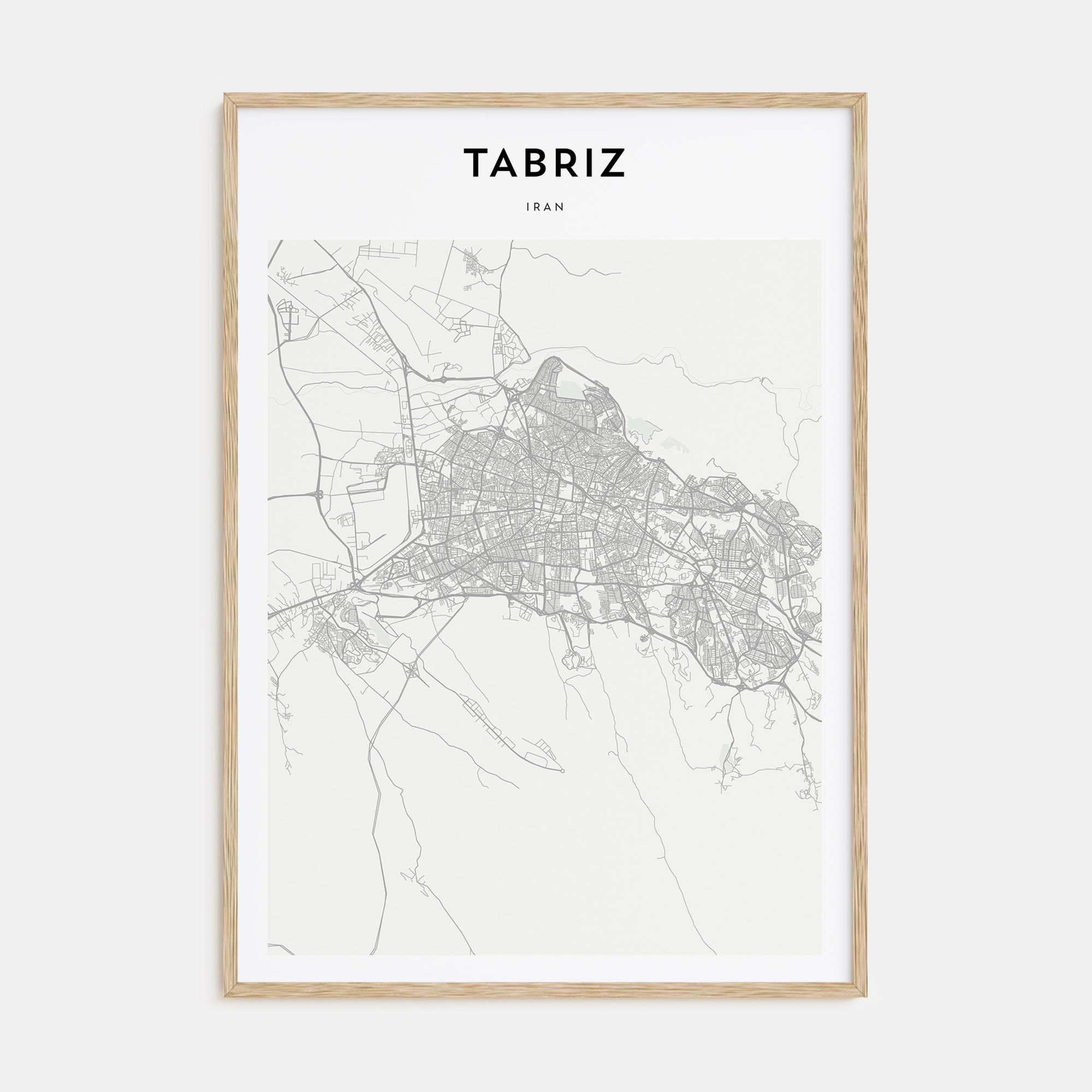 Tabriz Map Portrait Poster
