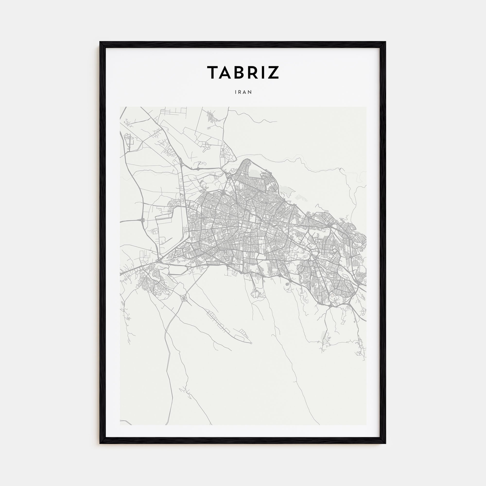 Tabriz Map Portrait Poster