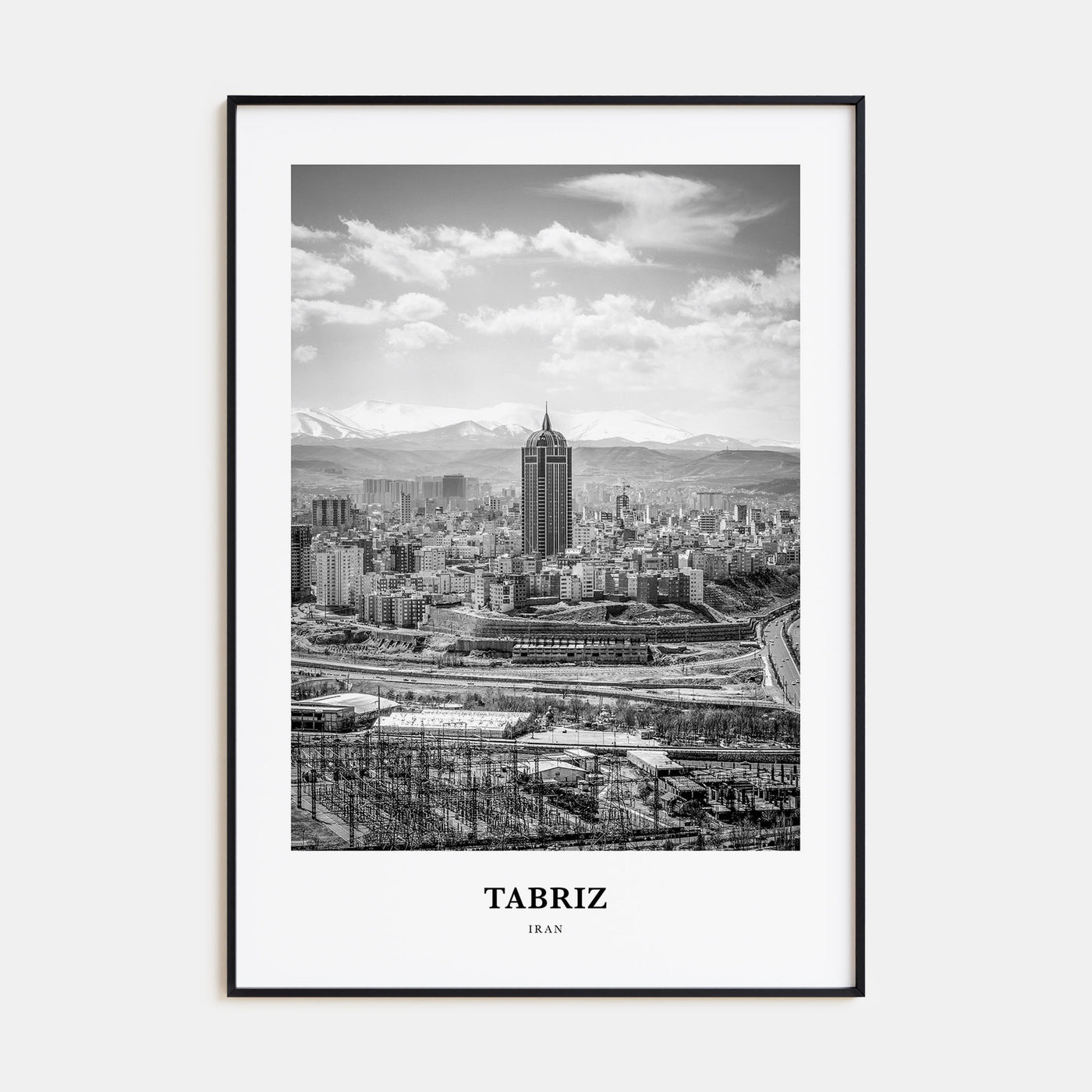 Tabriz Portrait B&W Poster