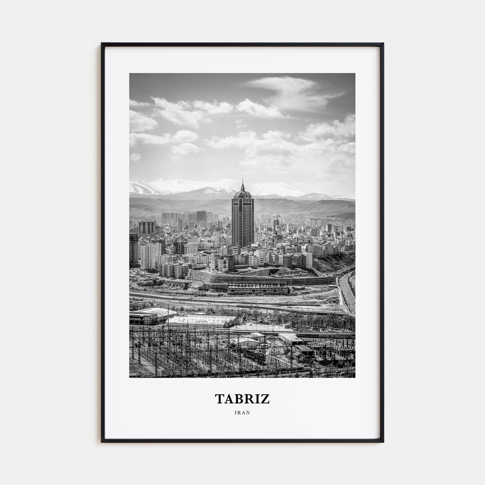 Tabriz Portrait B&W Poster