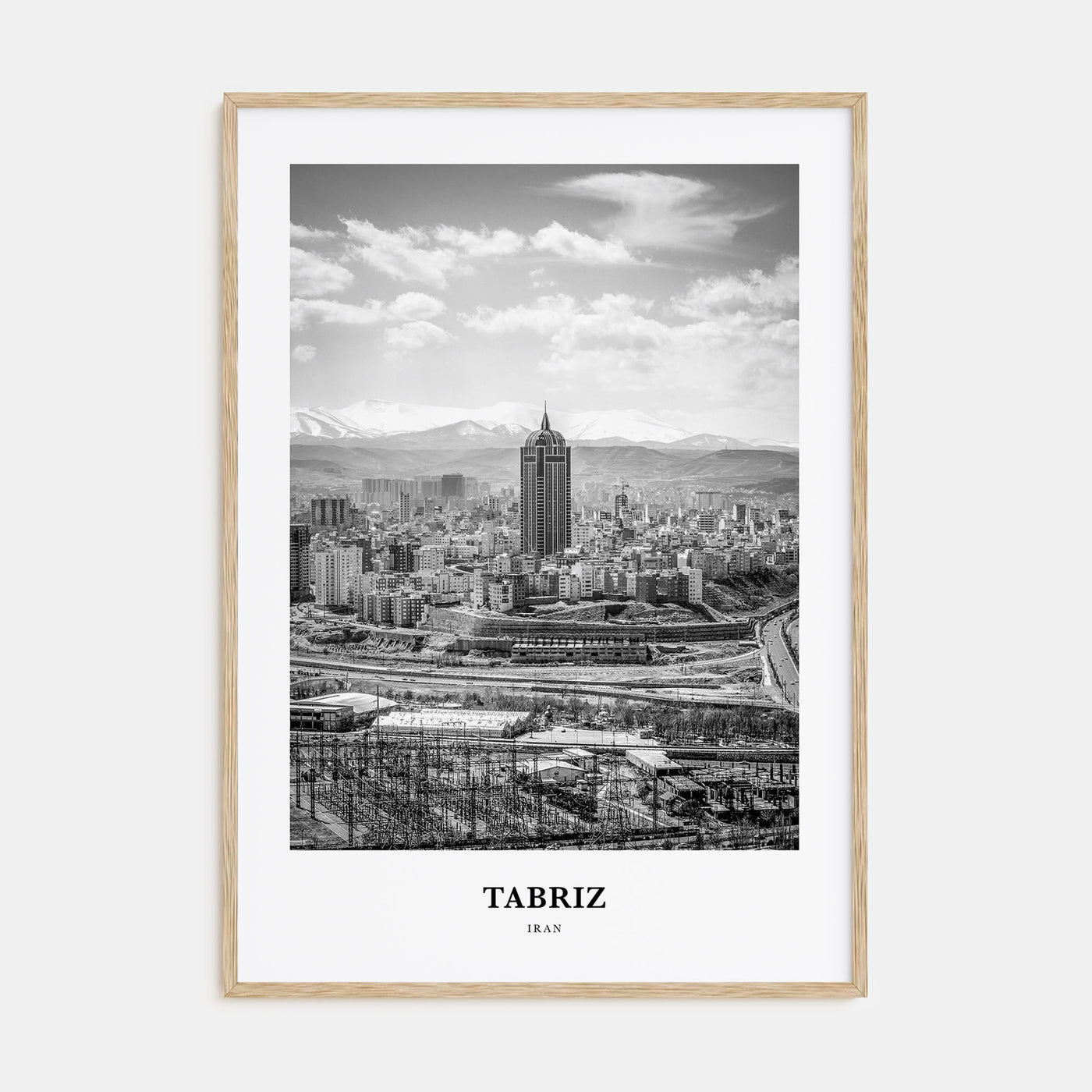 Tabriz Portrait B&W Poster
