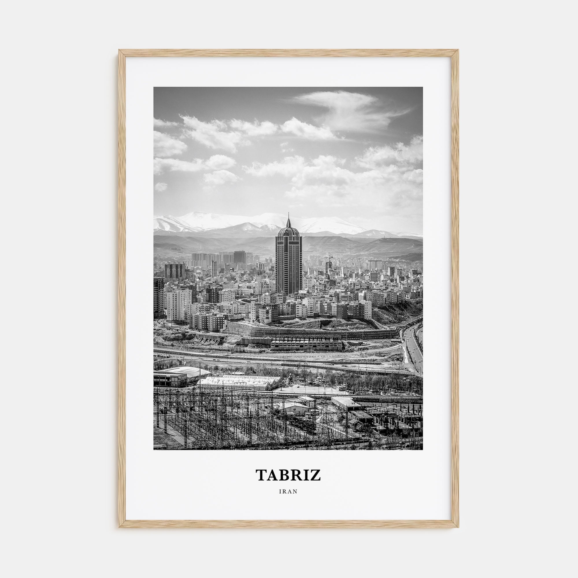 Tabriz Portrait B&W Poster