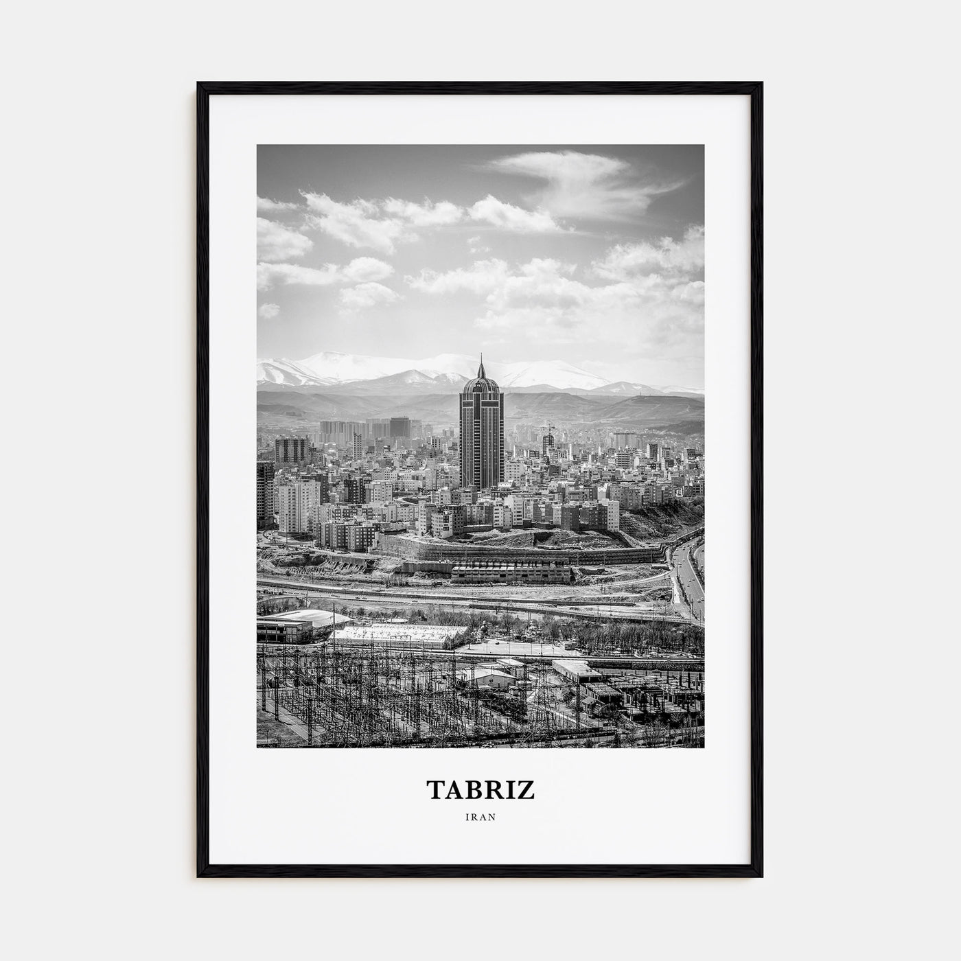 Tabriz Portrait B&W Poster
