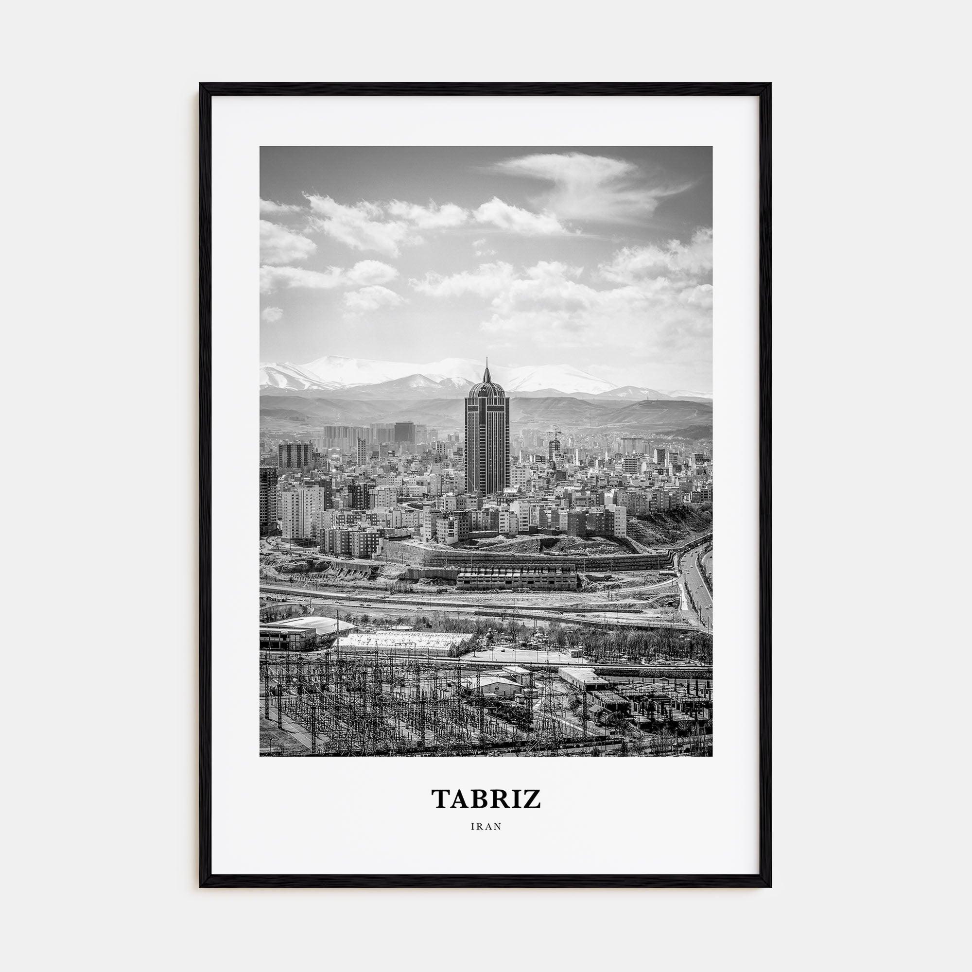 Tabriz Portrait B&W Poster
