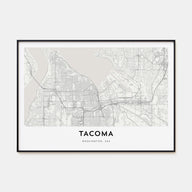 Tacoma Map Landscape Poster