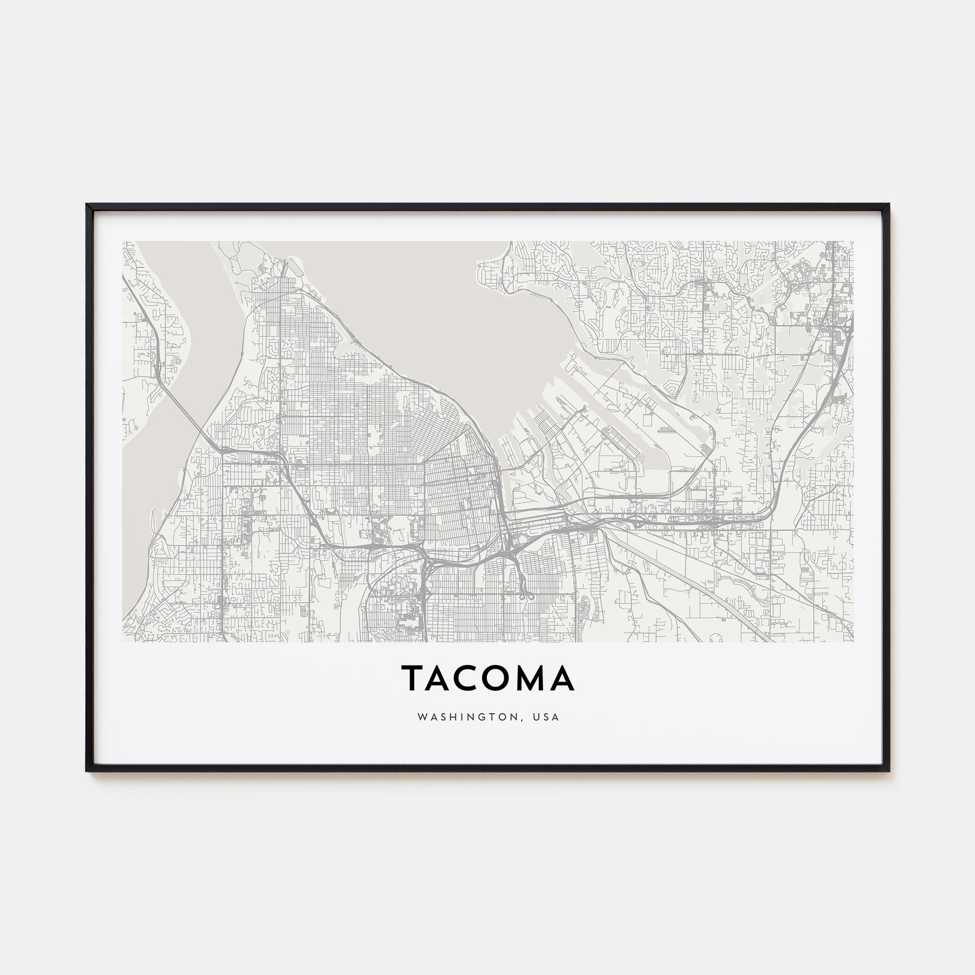 Tacoma Map Landscape Poster