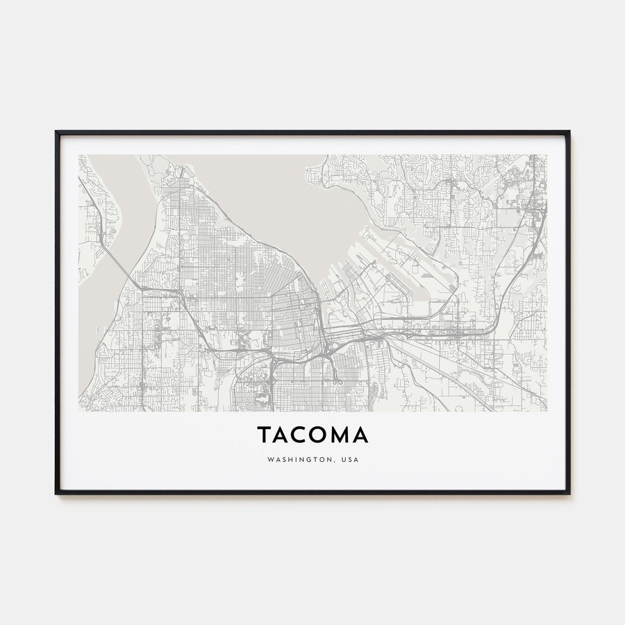 Tacoma Map Landscape Poster