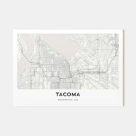 Tacoma Map Landscape Poster