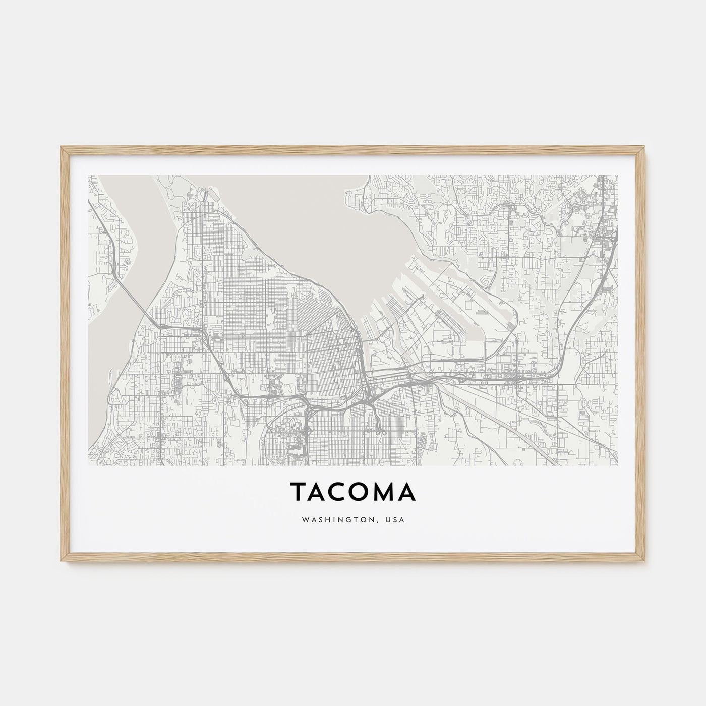Tacoma Map Landscape Poster
