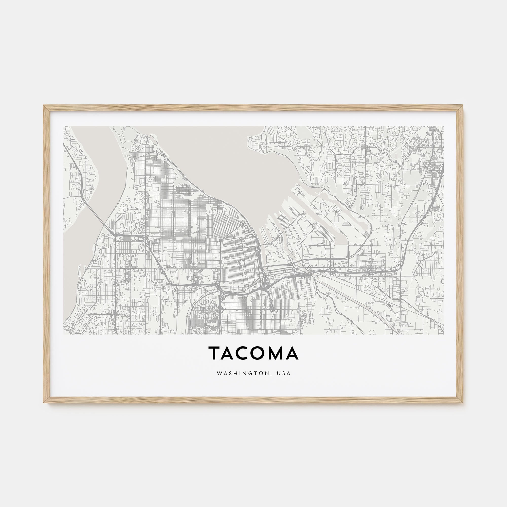 Tacoma Map Landscape Poster