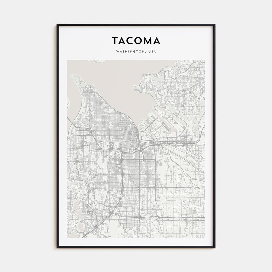 Tacoma Map Portrait Poster