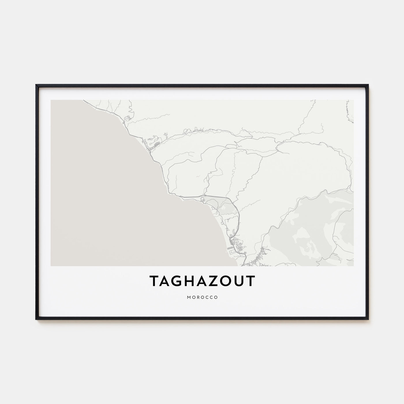 Taghazout Map Landscape Poster