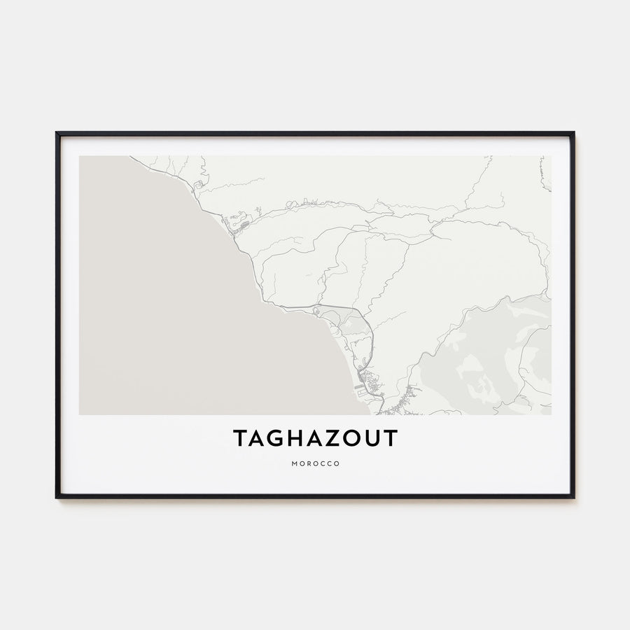 Taghazout Map Landscape Poster