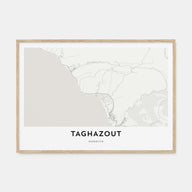 Taghazout Map Landscape Poster