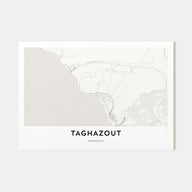Taghazout Map Landscape Poster