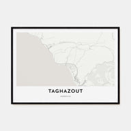 Taghazout Map Landscape Poster