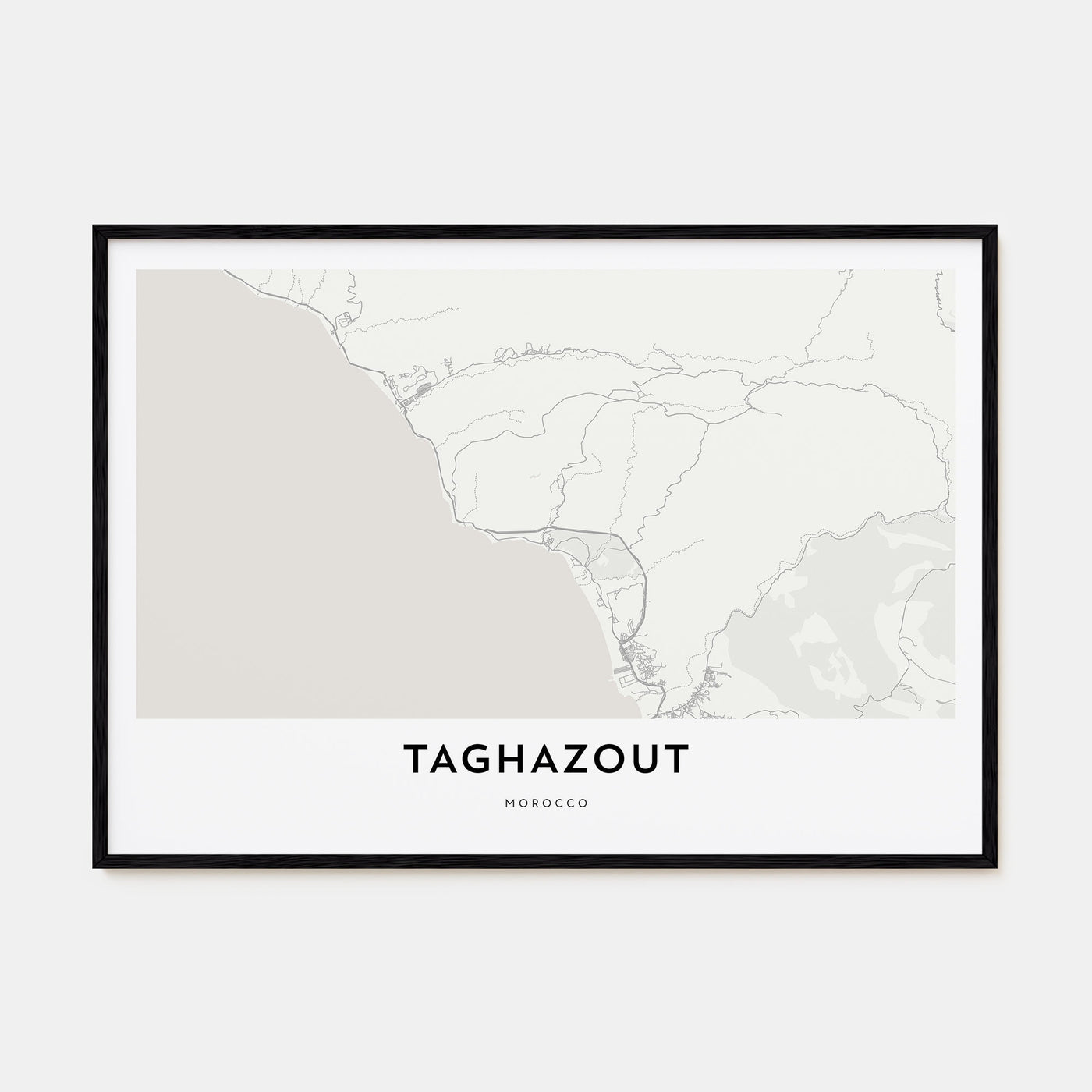 Taghazout Map Landscape Poster