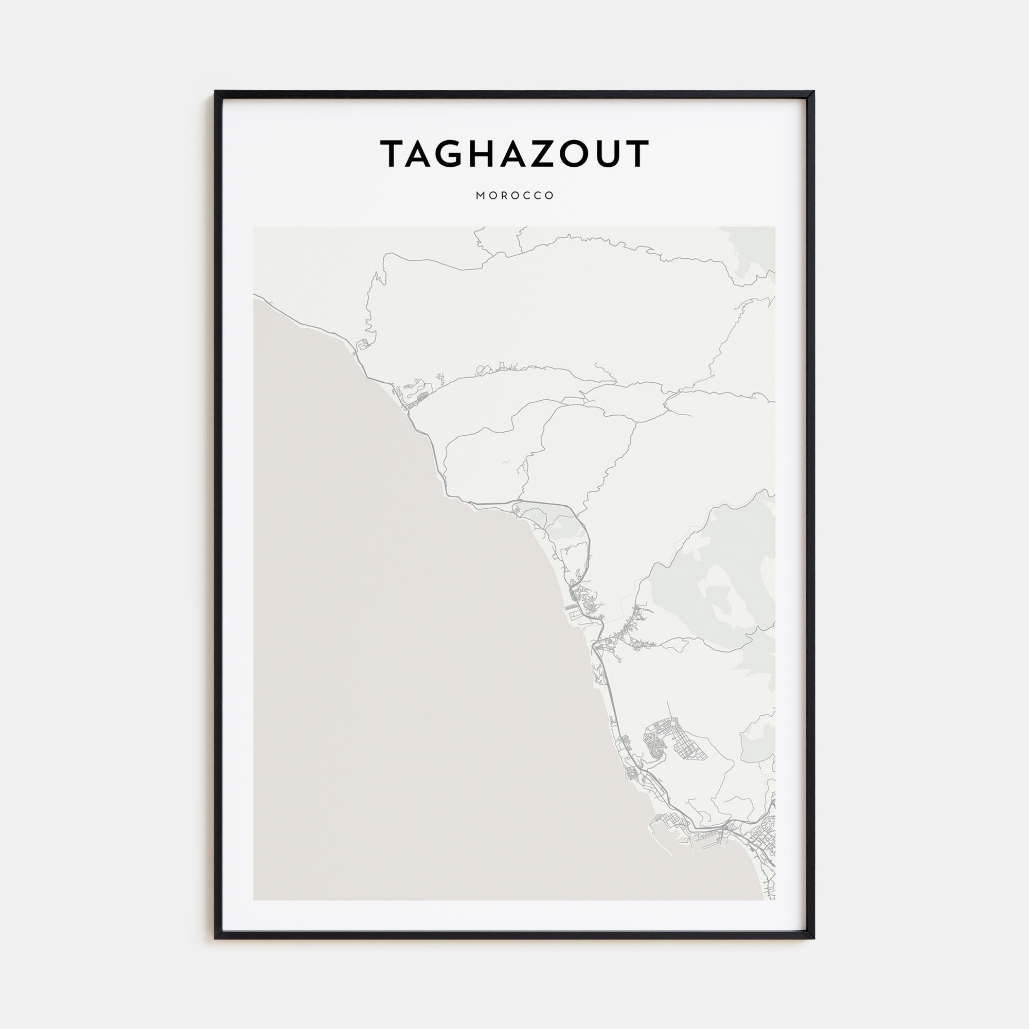 Taghazout Map Portrait Poster