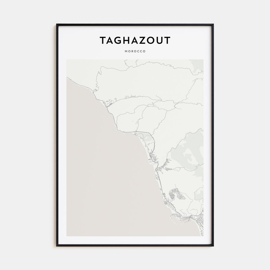 Taghazout Map Portrait Poster