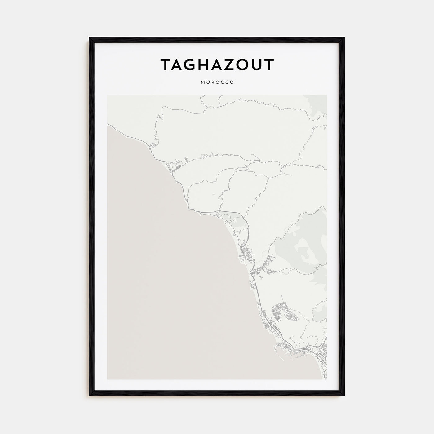 Taghazout Map Portrait Poster